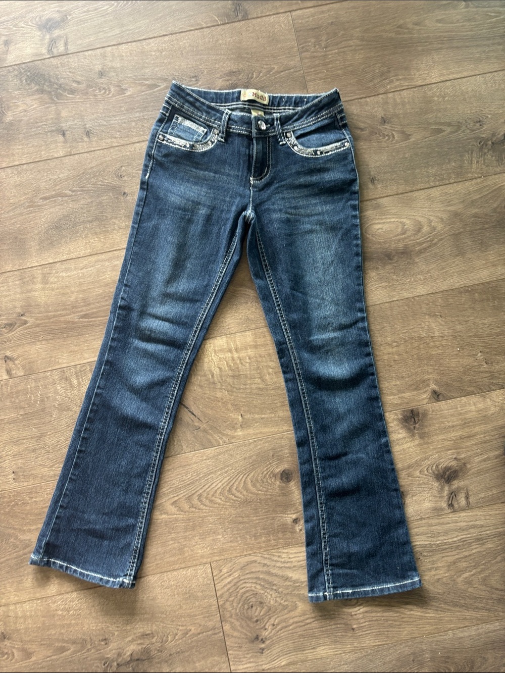 Mudd Women's Dark Blue Flared Jeans